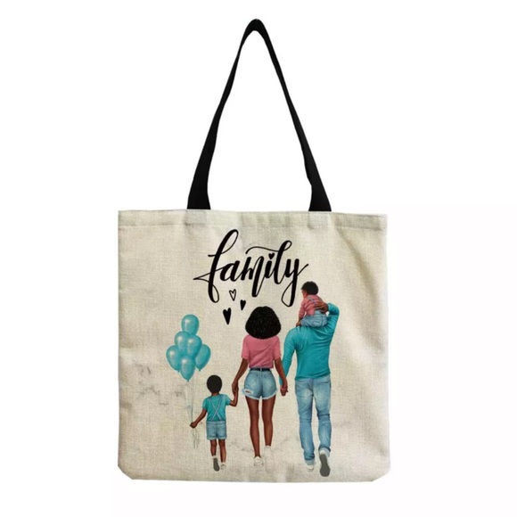 Eco-Friendly Family of Four Folding Tote Bag - Picture 1 of 15